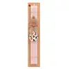 Easter Set, wooden keychain & scented flat Easter candle (30cm) (PINK)