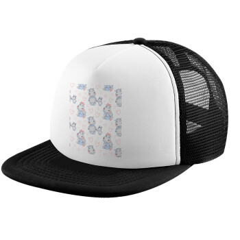 Hippo, Καπέλο Ενηλίκων Soft Trucker με Δίχτυ Black/White (POLYESTER, ΕΝΗΛΙΚΩΝ, UNISEX, ONE SIZE)