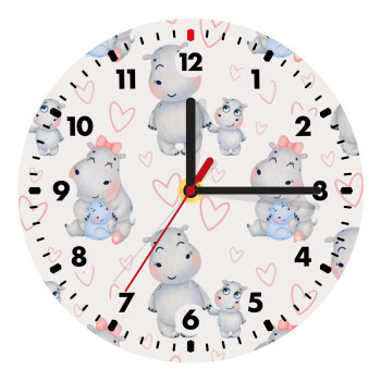 Ιπποπόταμος, Ρολόι τοίχου ξύλινο (20cm)