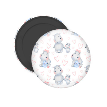 Hippo, Μαγνητάκι ψυγείου στρογγυλό διάστασης 5cm