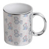 Mug ceramic, silver mirror, 330ml
