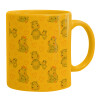 Ceramic coffee mug yellow, 330ml