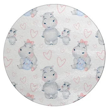 Ιπποπόταμος, Επιφάνεια κοπής γυάλινη στρογγυλή (30cm)