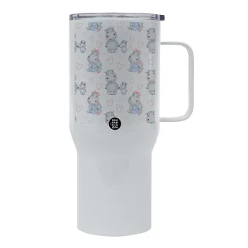Hippo, Mega Stainless steel Tumbler with lid, double wall 750L