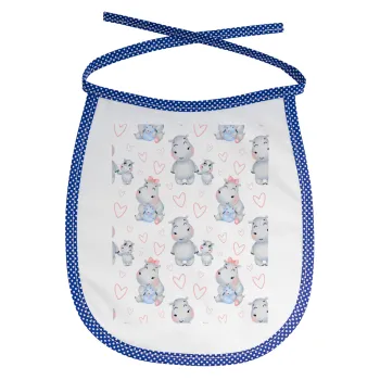 Hippo, Σαλιάρα μωρού αλέκιαστη με κορδόνι Μπλε