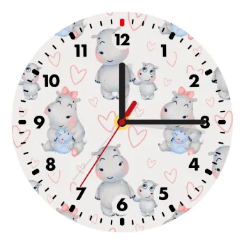 Ιπποπόταμος, Ρολόι τοίχου ξύλινο (20cm)