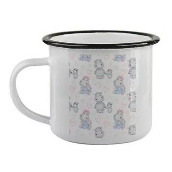 Hippo, Κούπα εμαγιέ με μαύρο χείλος 360ml