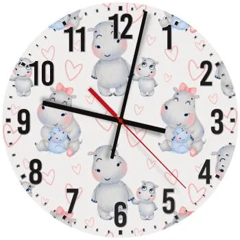 Ιπποπόταμος, Ρολόι τοίχου ξύλινο (30cm)