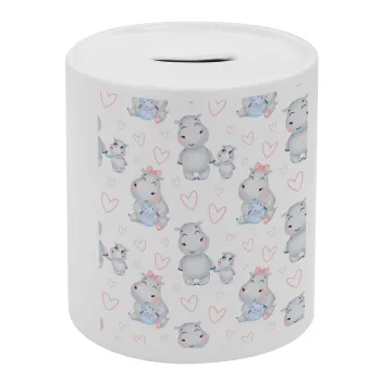 Hippo, Κουμπαράς πορσελάνης με τάπα