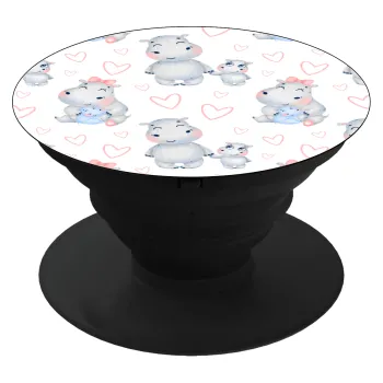 Ιπποπόταμος, Phone Holders Stand  Μαύρο Βάση Στήριξης Κινητού στο Χέρι