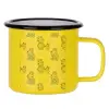 Metallic enamel MATT Yellow cup 360ml