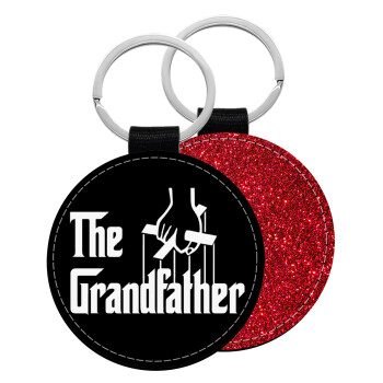 The Grandfather, Μπρελόκ Δερματίνη, στρογγυλό ΚΟΚΚΙΝΟ (5cm)