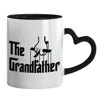 The Grandfather, Mug heart black handle, ceramic, 330ml