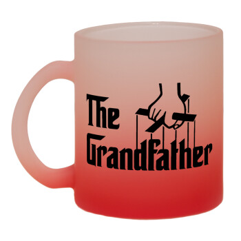 The Grandfather, Κούπα γυάλινη δίχρωμη με βάση το κόκκινο ματ, 330ml