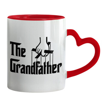 The Grandfather, Mug heart red handle, ceramic, 330ml