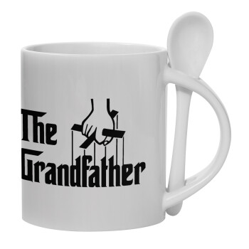 The Grandfather, Ceramic coffee mug with Spoon, 330ml (1pcs)