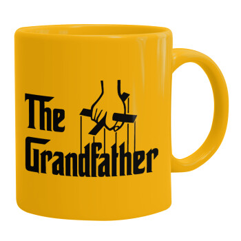The Grandfather, Ceramic coffee mug yellow, 330ml (1pcs)