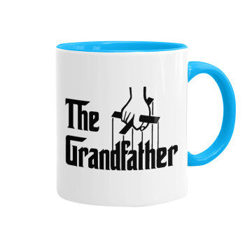 The Grandfather, Mug colored light blue, ceramic, 330ml