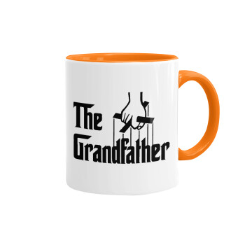 The Grandfather, Mug colored orange, ceramic, 330ml