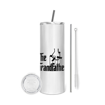 The Grandfather, Eco friendly stainless steel tumbler 600ml, with metal straw & cleaning brush