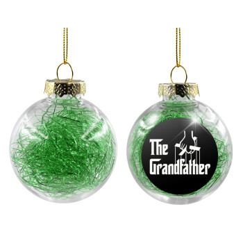 The Grandfather, Χριστουγεννιάτικη μπάλα δένδρου διάφανη με πράσινο γέμισμα 8cm