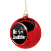 The Grandfather, Χριστουγεννιάτικη μπάλα δένδρου Κόκκινη 8cm