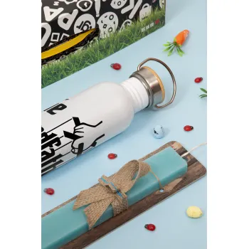 The Grandfather, Πασχαλινή Λαμπάδα με παγούρι μεταλλικό (620ml, stainless steel) & κερί αρωματικό πλακέ (30cm) (ΤΙΡΚΟΥΑΖ)