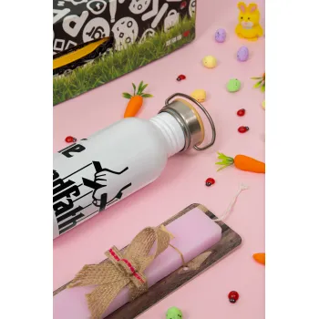 The Grandfather, Πασχαλινή Λαμπάδα με παγούρι μεταλλικό (620ml, stainless steel) & κερί αρωματικό πλακέ (30cm) (ΡΟΖ)