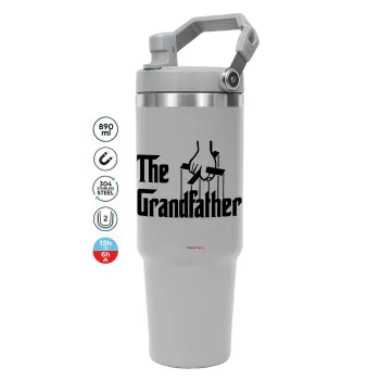 The Grandfather, GREY color, 890ml (30oz) stainless Steel Tumbler with Handle