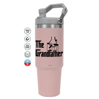 The Grandfather, Pink color, 890ml (30oz) stainless Steel Tumbler with Handle