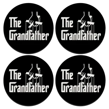 The Grandfather, ΣΕΤ 4 Σουβέρ ξύλινα στρογγυλά (9cm)