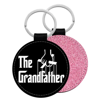 The Grandfather, Μπρελόκ Δερματίνη, στρογγυλό ΡΟΖ (5cm)