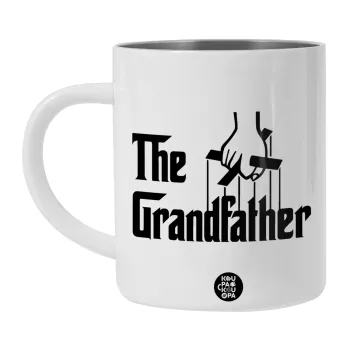 The Grandfather, Λευκή Ανοξείδωτη Μεταλλική Κούπα 450ml - Διπλού Τοιχώματος 