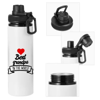 Best Grandpa in the world, Metal water bottle with safety cap, aluminum 850ml