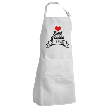 Best Grandpa in the world, Adult Chef Apron (with sliders and 2 pockets)