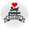 Best Grandpa in the world, Mousepad Στρογγυλό 20cm
