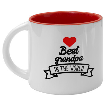 Best Grandpa in the world, Κούπα κεραμική 400ml Λευκή/Κόκκινη