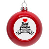Red Christmas tree ornament bauble 8cm
