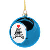 Blue Christmas tree ball ornament 8cm