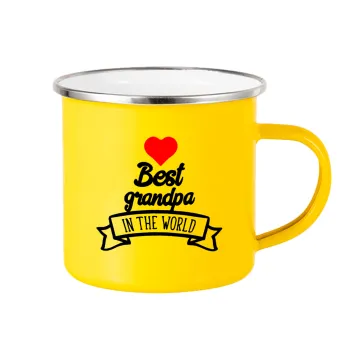 Best Grandpa in the world, Yellow Enamel Metallic Cup 360ml