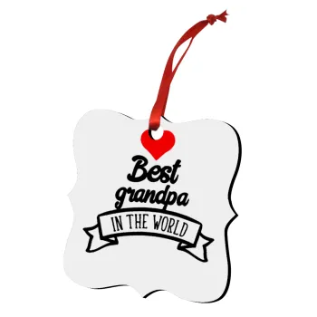Best Grandpa in the world, Στολίδι Χριστουγεννιάτικο στολίδι polygon ξύλινο 7.5cm