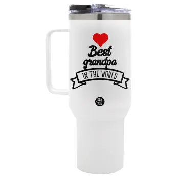 Best Grandpa in the world, Mega Tumbler με καπάκι, διπλού τοιχώματος (θερμό) 1,2L