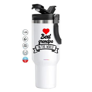 Best Grandpa in the world, Mega Travel Mug / Κούπα Ταξιδίου, διπλού τοιχώματος (θερμό) 1,2L