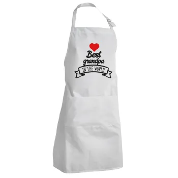 Best Grandpa in the world, Adult Chef Apron (with sliders and 2 pockets)