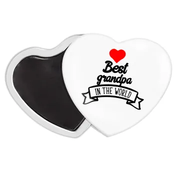 Best Grandpa in the world, Μαγνητάκι καρδιά (57x52mm)