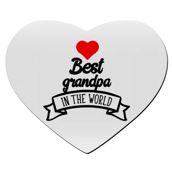 Best Grandpa in the world, Mousepad heart 23x20cm