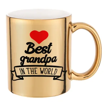 Best Grandpa in the world, Mug ceramic, gold mirror, 330ml