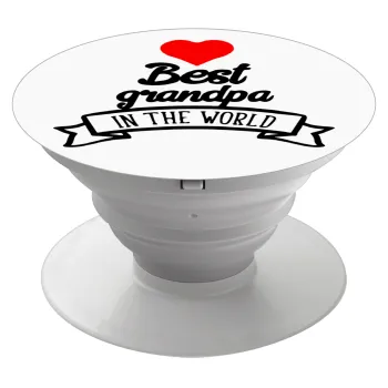 Best Grandpa in the world, Phone Holders Stand  White Hand-held Mobile Phone Holder