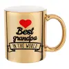 Mug ceramic, gold mirror, 330ml