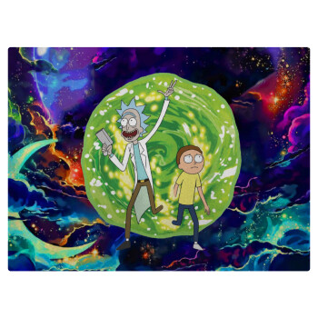 Rick and Morty, Επιφάνεια κοπής γυάλινη (38x28cm)